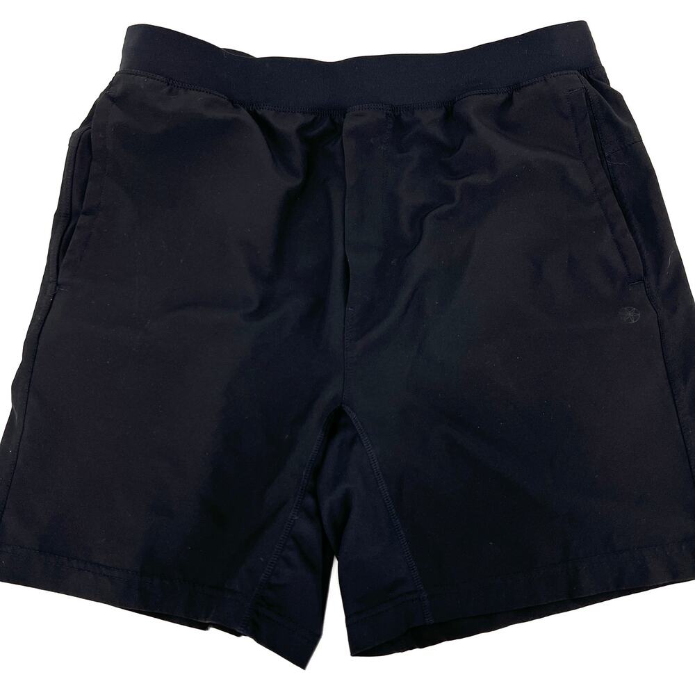 Gaiam Mens Yoga Performance Shorts Black Size Medium